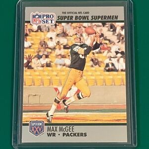 Max McGee #47 1990 Pro Set [Super Bowl 160] Football Trading Card
